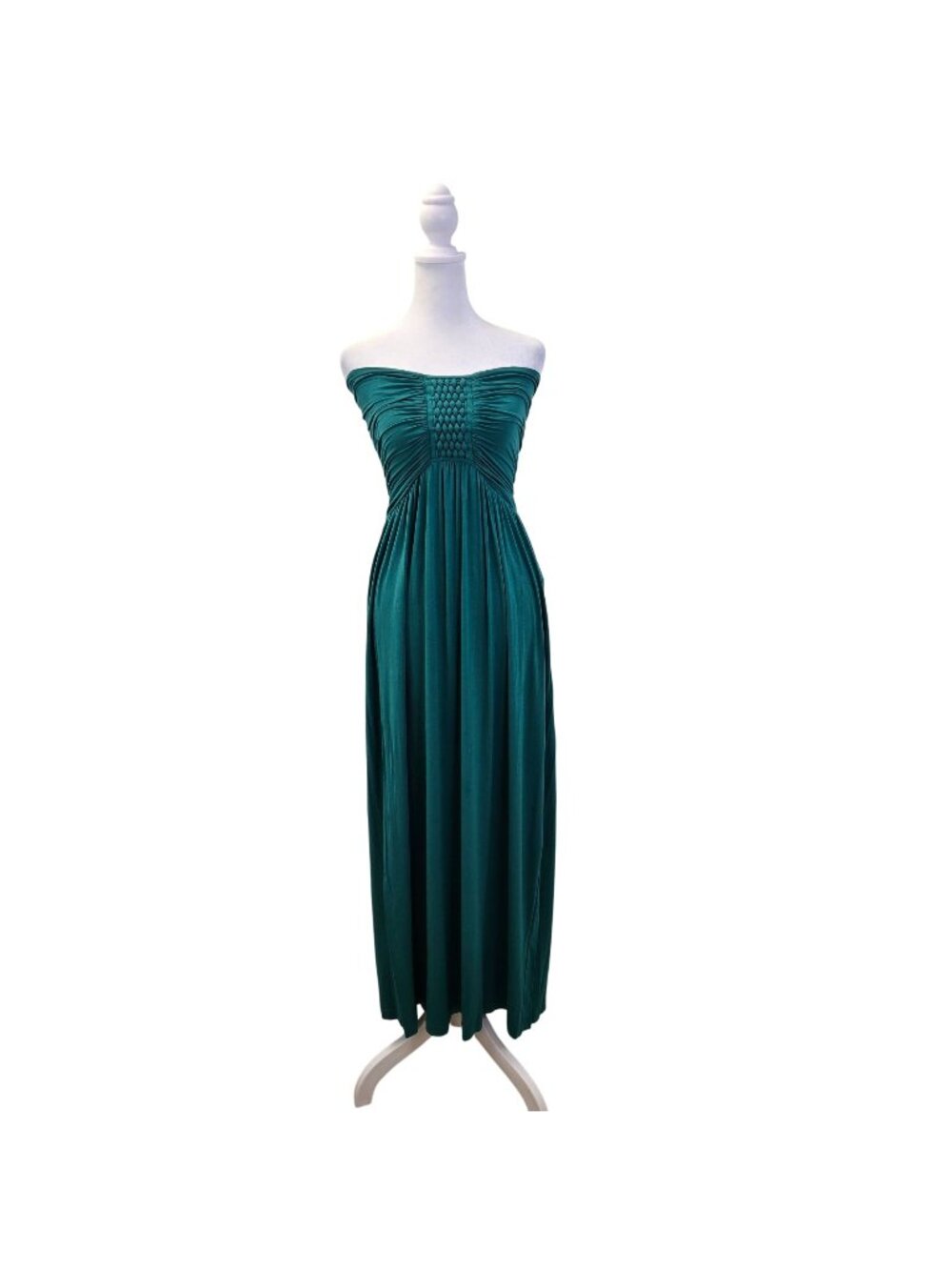 Bel Kazan Ruched Woven Strapless Midi Dress Size XS
